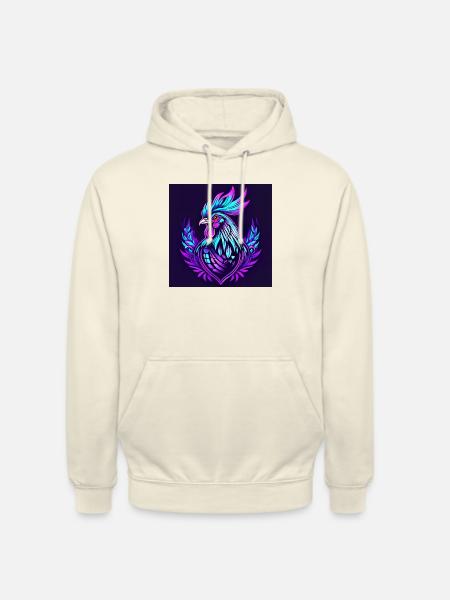 Rooster neon - Unisex Hoodie - vanilla