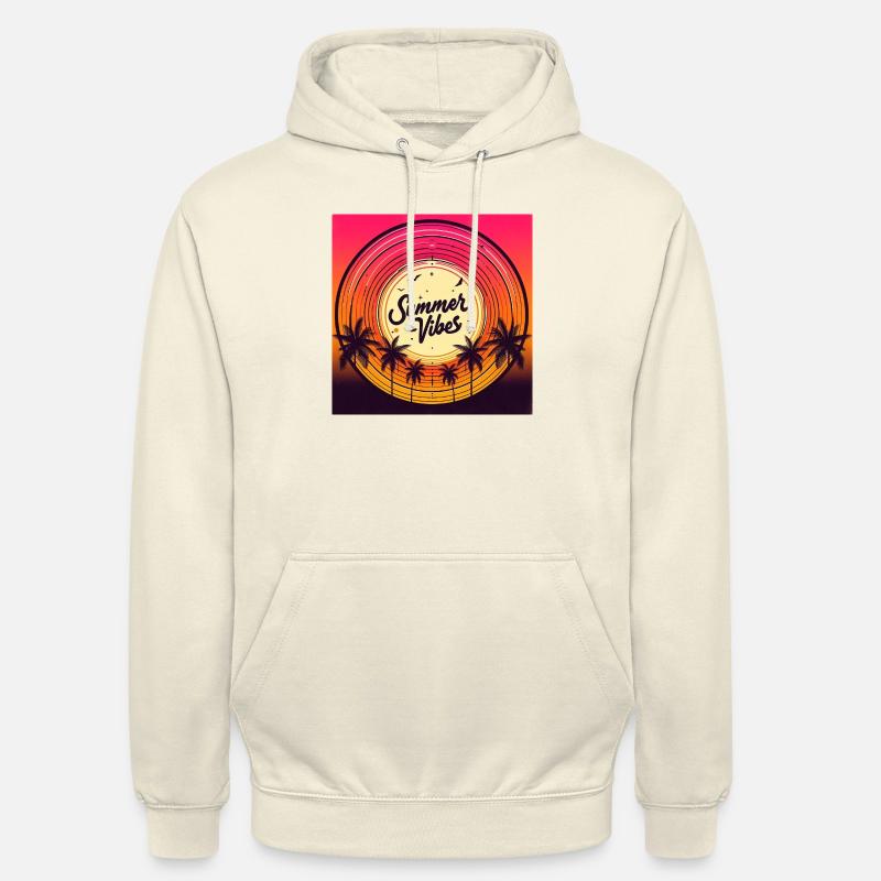 coucher de soleil - Sweat-shirt à capuche unisexe - vanille