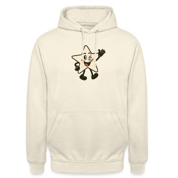 Twinkle Wink – Sternchen mit Charme - Unisex Hoodie - Vanille-Milchshake - Vorne - Alina (178cm) & Michal (187cm)