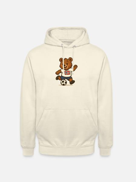 Football - Bear - Unisex Hoodie - vanilla