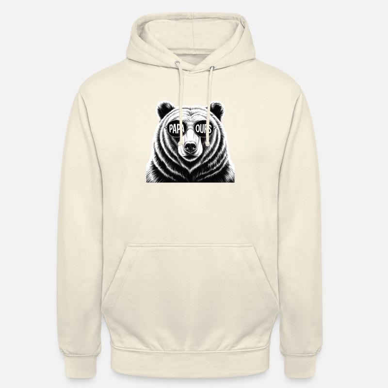 Papa ours - Sweat-shirt à capuche unisexe - vanille