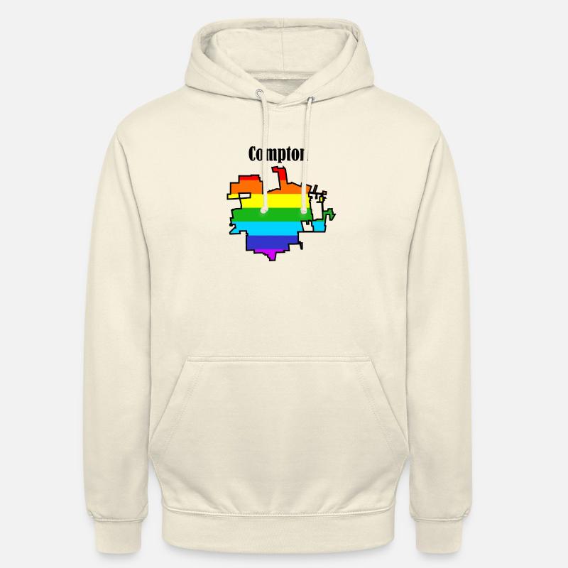 Arc-en-ciel de Compton - Sweat-shirt à capuche unisexe - vanille