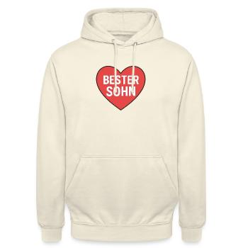 BEST SON - Unisex Hoodie - vanilla - Front - Alina (178cm) & Michal (187cm)