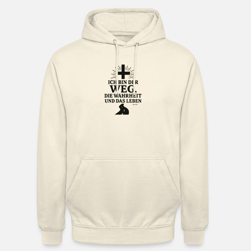 Ich bin der Weg - Unisex Hoodie - Vanille-Milchshake