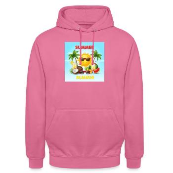 Summer holidays Summer holidays in the sun - Unisex Hoodie - pink - Front - Alina (178cm) & Michal (187cm)
