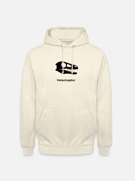 Scientific Velociraptor Skull - Unisex Hoodie - vanilla