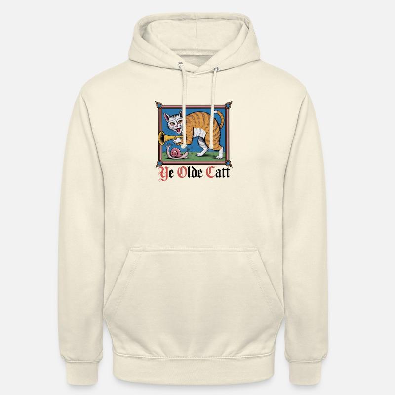 Ye Olde Catt - Sweat-shirt à capuche unisexe - vanille