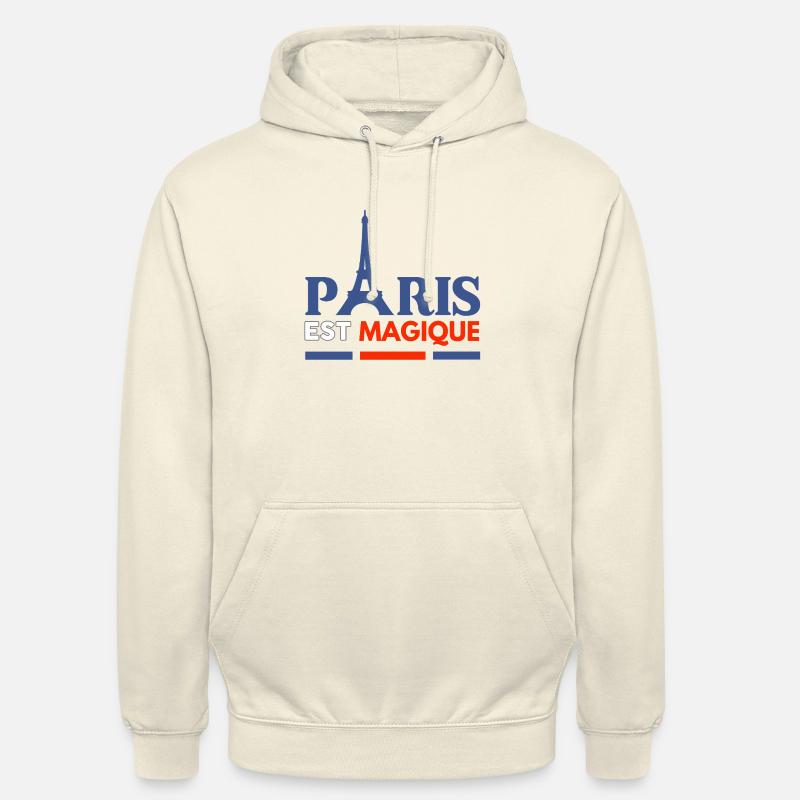 Paris magique – A tour Eiffel - Sweat-shirt à capuche unisexe - vanille