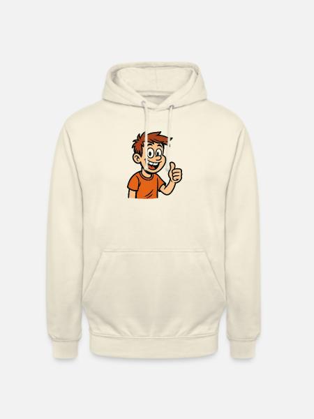 Daumen hoch! Comic-Kid im Cool-Modus - Unisex Hoodie - Vanille-Milchshake