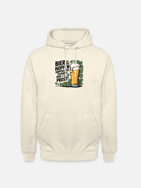 Beer = salad - Unisex Hoodie - vanilla
