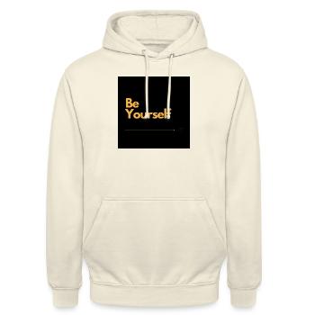 SOYEZ VOUS-MÊME L’amour de soi - Sweat-shirt à capuche unisexe - vanille - Devant - Alina (178cm) & Michal (187cm)