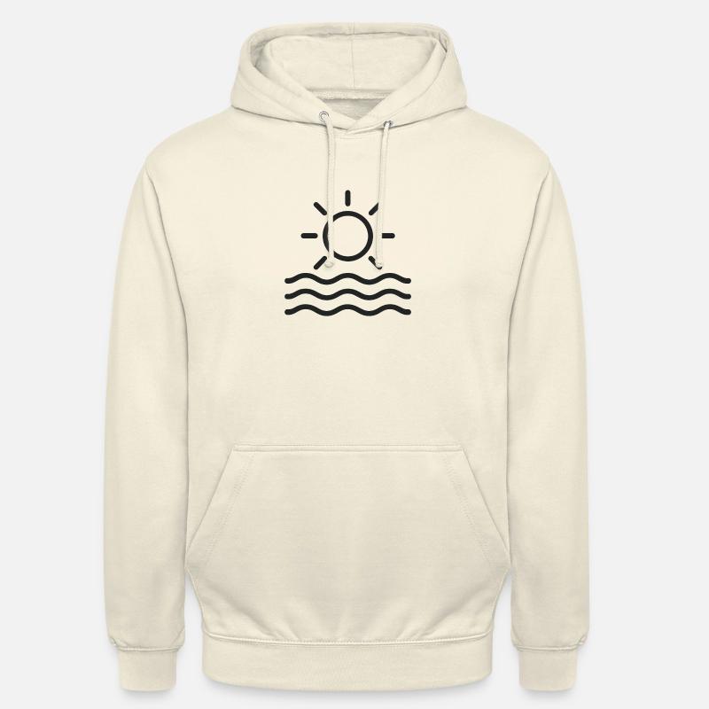 Soleil et eau - Sweat-shirt à capuche unisexe - vanille