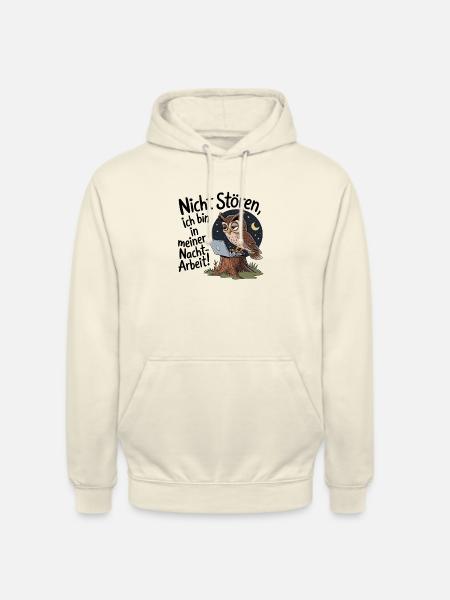 Eule auf Nachtschicht – Kaffee first! - Unisex Hoodie - Vanille-Milchshake