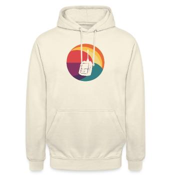 Geocaching Treasure Hunt - Unisex Hoodie - Vanille-Milchshake - Vorne - Alina (178cm) & Michal (187cm)