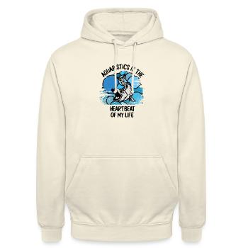 Aquarium Aquarists Fish Ornamental fish Aquaristics - Unisex Hoodie - vanilla - Front - Alina (178cm) & Michal (187cm)