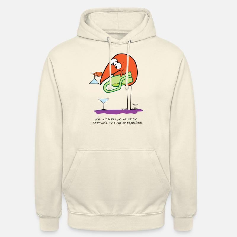 Pas de solution pas de problème - Sweat-shirt à capuche unisexe - vanille