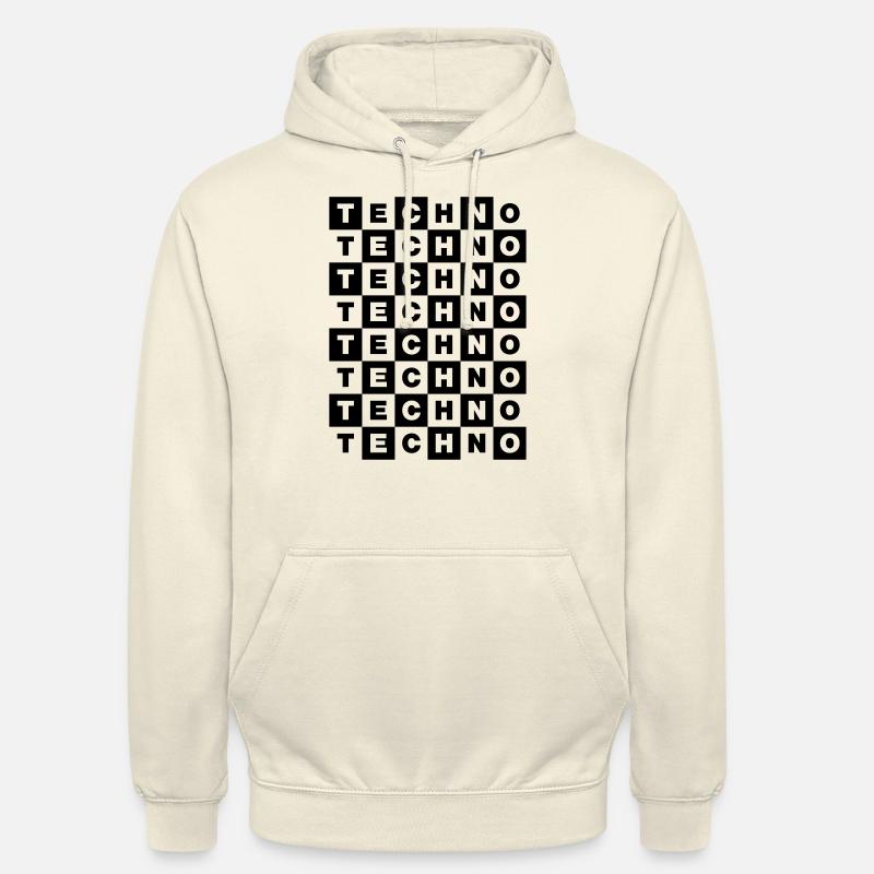 Techno - Sweat-shirt à capuche unisexe - vanille