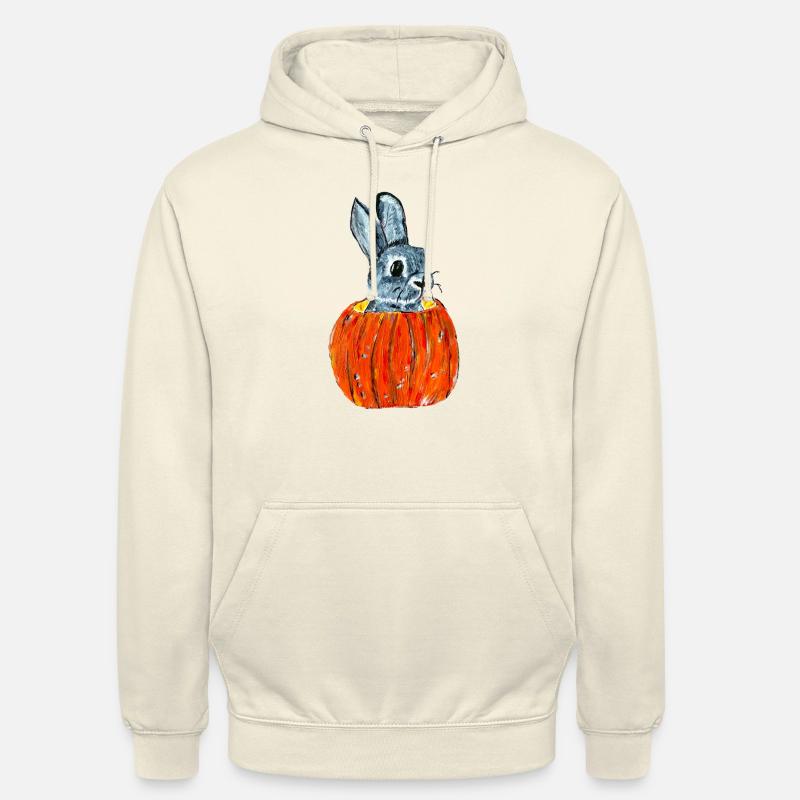 Lapin sautant de citrouille - Sweat-shirt à capuche unisexe - vanille