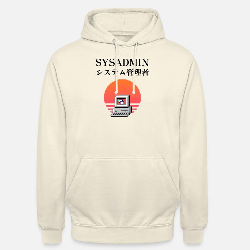 | d’administrateur système システム管理者 | vaporwave - Sweat-shirt à capuche unisexe - vanille
