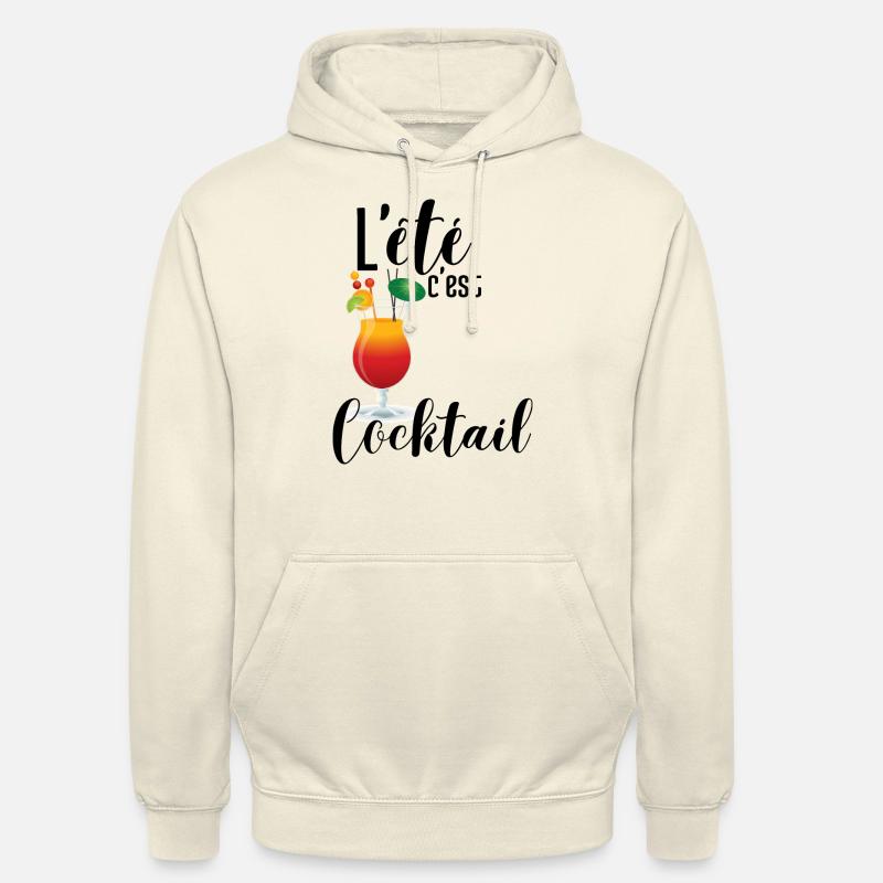 L'été c'est cocktail - Sweat-shirt à capuche unisexe - vanille