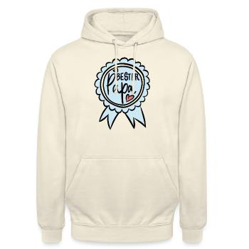 Bester Papa - Unisex Hoodie - Vanille-Milchshake - Vorne - Alina (178cm) & Michal (187cm)