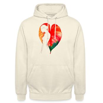 Blumen Frauen Mädchen Mode Design Kunst Weiblicher Stil - Unisex Hoodie - Vanille-Milchshake - Vorne - Alina (178cm) & Michal (187cm)