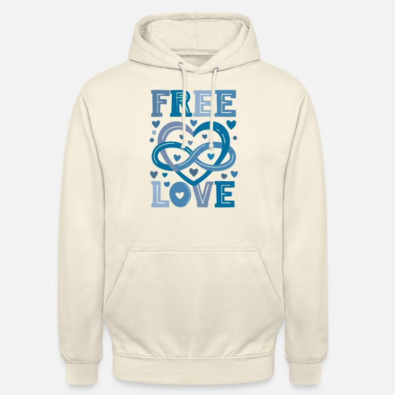 Symbole du polyamour - Turquoise - Sweat-shirt à capuche unisexe - vanille