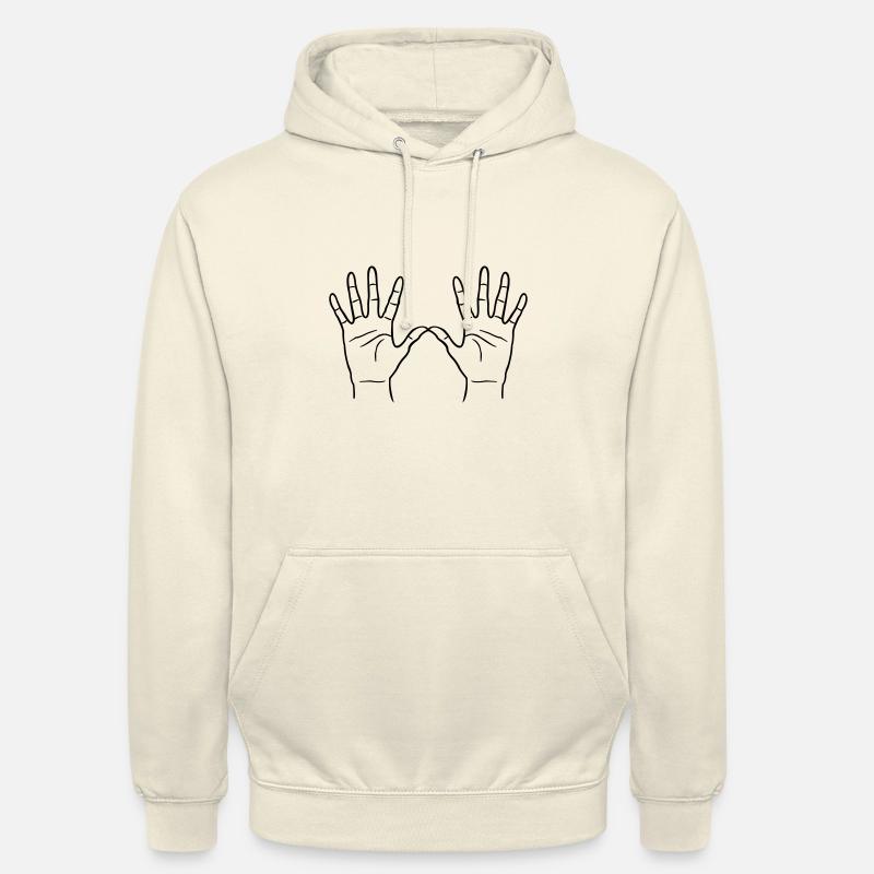 Mains - Sweat-shirt à capuche unisexe - vanille