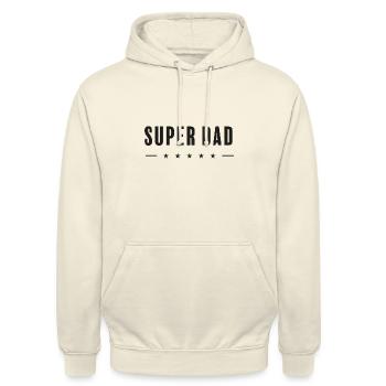 Super papa - Sweat-shirt à capuche unisexe - vanille - Devant - Alina (178cm) & Michal (187cm)