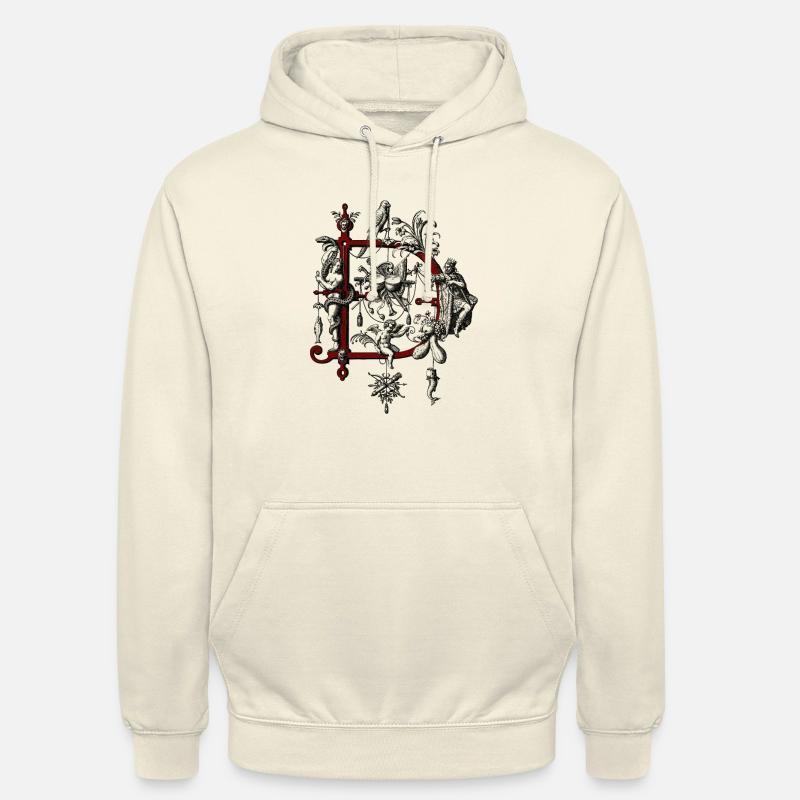 Monogramm D, Buchstabe D, Initiale D, Name D, Unisex Hoodie