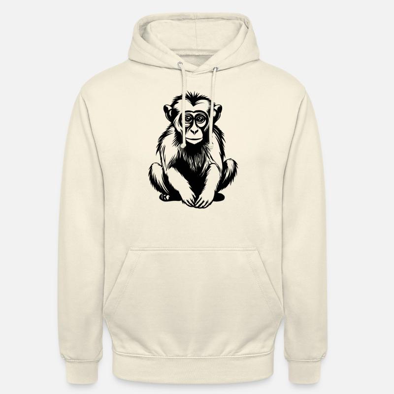 Monkey Monkey Monkey Face Jungle - Unisex Hoodie - vanilla