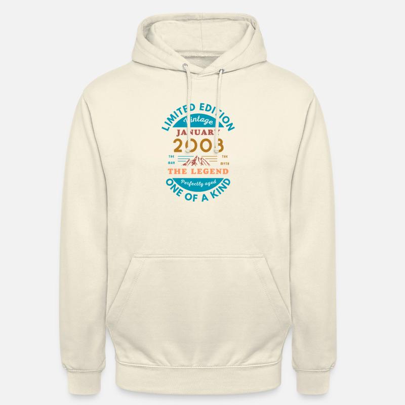 January 2008 Anniversaire Édition Limitée - Sweat-shirt à capuche unisexe - vanille