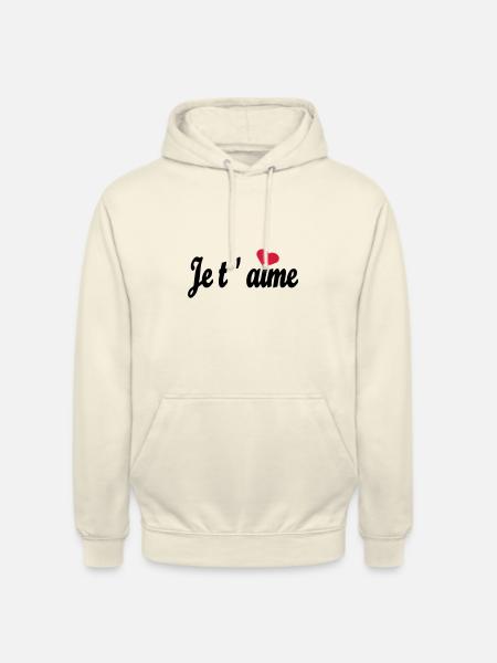 Je t 'aime - Unisex Hoodie - vanilla