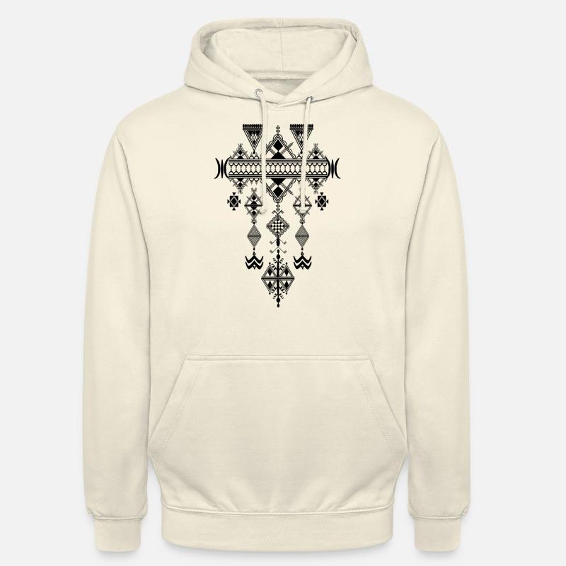 Berbermuster. Max-Format - Unisex Hoodie - Vanille-Milchshake