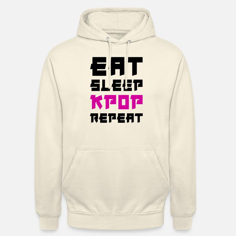 Manger Sleep K-Pop Répéter - Sweat-shirt à capuche unisexe - vanille