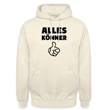 Alles Könner - Unisex Hoodie - Vanille-Milchshake - Vorne - Alina (178cm) & Michal (187cm)