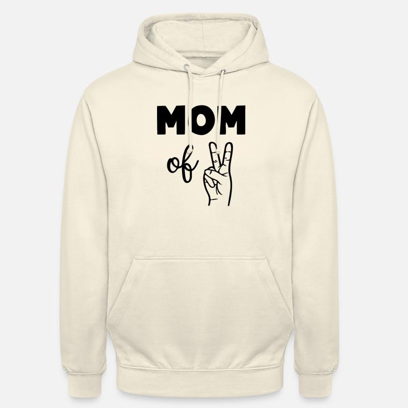 Maman de deux enfants - Sweat-shirt à capuche unisexe - vanille
