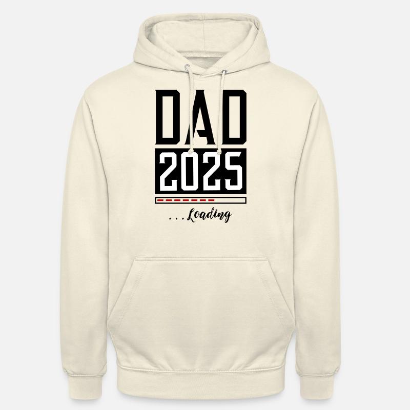 Dad 2025 Papa Loading Spruch - Unisex Hoodie - Vanille-Milchshake
