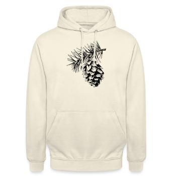 Cône - Sweat-shirt à capuche unisexe - vanille - Devant - Alina (178cm) & Michal (187cm)