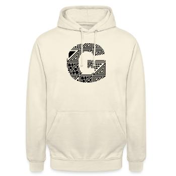 letter G - Sweat-shirt à capuche unisexe - vanille - Devant - Alina (178cm) & Michal (187cm)