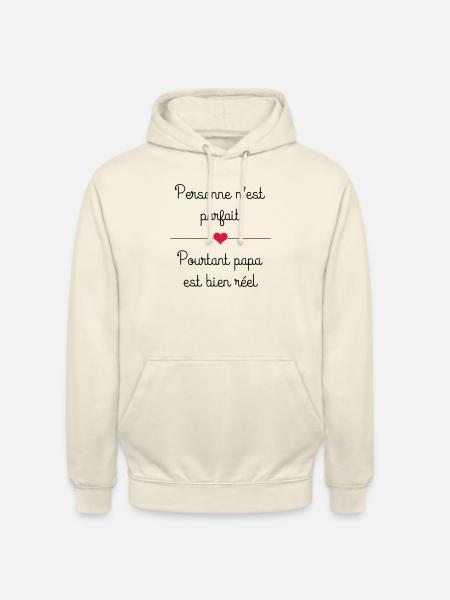 Papa - Sweat-shirt à capuche unisexe - vanille