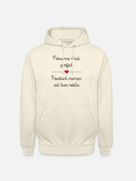 maman - Sweat-shirt à capuche unisexe - vanille