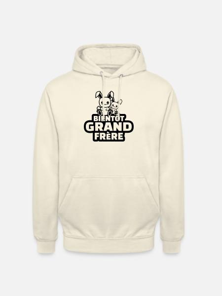 bientôt grand frère - Sweat-shirt à capuche unisexe - vanille