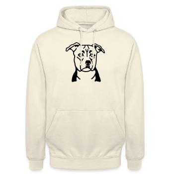 Staffordshire Terrier - Unisex Hoodie - Vanille-Milchshake - Vorne - Alina (178cm) & Michal (187cm)
