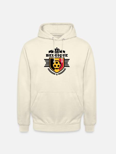Belgique (België) blason - Sweat-shirt à capuche unisexe - vanille