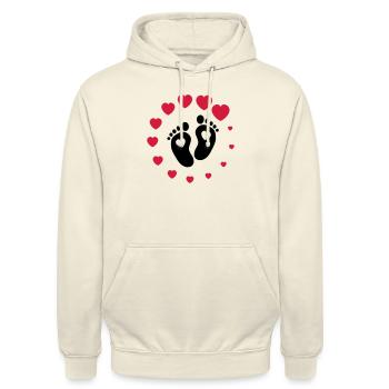 Baby loading - Unisex Hoodie - vanilla - Front - Alina (178cm) & Michal (187cm)
