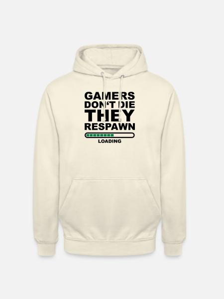 GamersDontTheTheyRespawn - Unisex Hoodie - vanilla