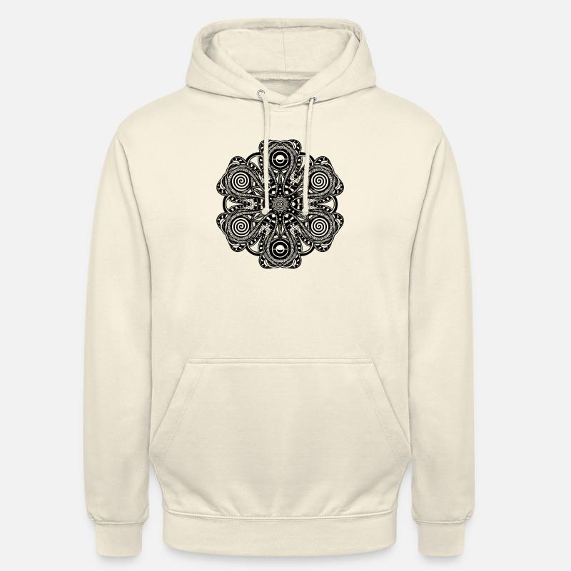 mandala techno - Sweat-shirt à capuche unisexe - vanille