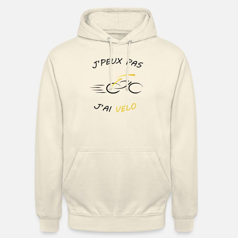 je peux pas j'ai vélo - Sweat-shirt à capuche unisexe - vanille