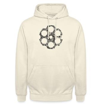 Revolver Trommel - Unisex Hoodie - Vanille-Milchshake - Vorne - Alina (178cm) & Michal (187cm)